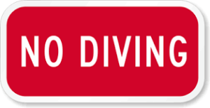 no diving allowed